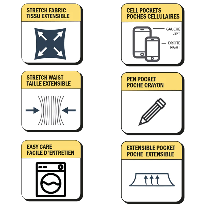 Ladies Stretch Cargo Work Pants by GATTS Workwear - Style 013EX