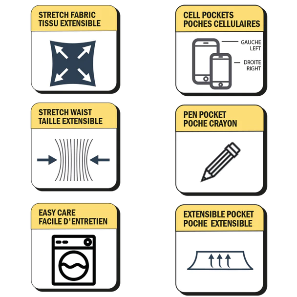 Lined Stretch Cargo Pant by GATTS Workwear - Style 011EXD