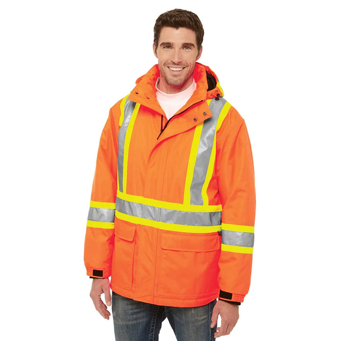 CX2 Armour Hi-Vis Insulated Poly Canvas Workwear Parka - Style L01250