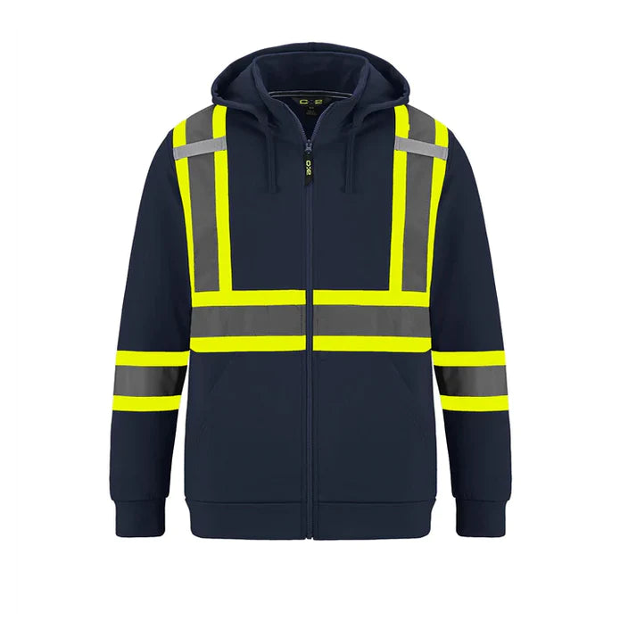 CX2 Infinity Hi-Vis Full Zip Polyester Fleece Hoodie - Style L01380