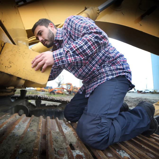 Work Pants with Flexible Waist With Removable Kneepads by GATTS Workwear - Style MRB-778A