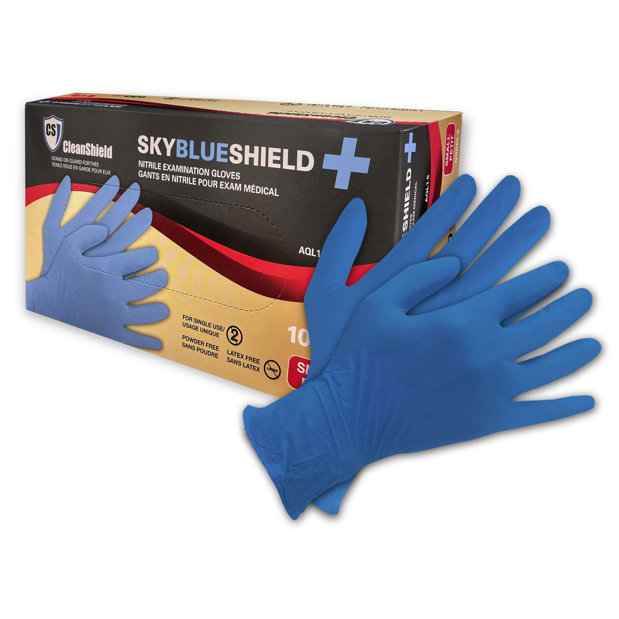 SkyBlue Shield+ Nitrile Examination Gloves - Style NSB65 - 6 Mil
