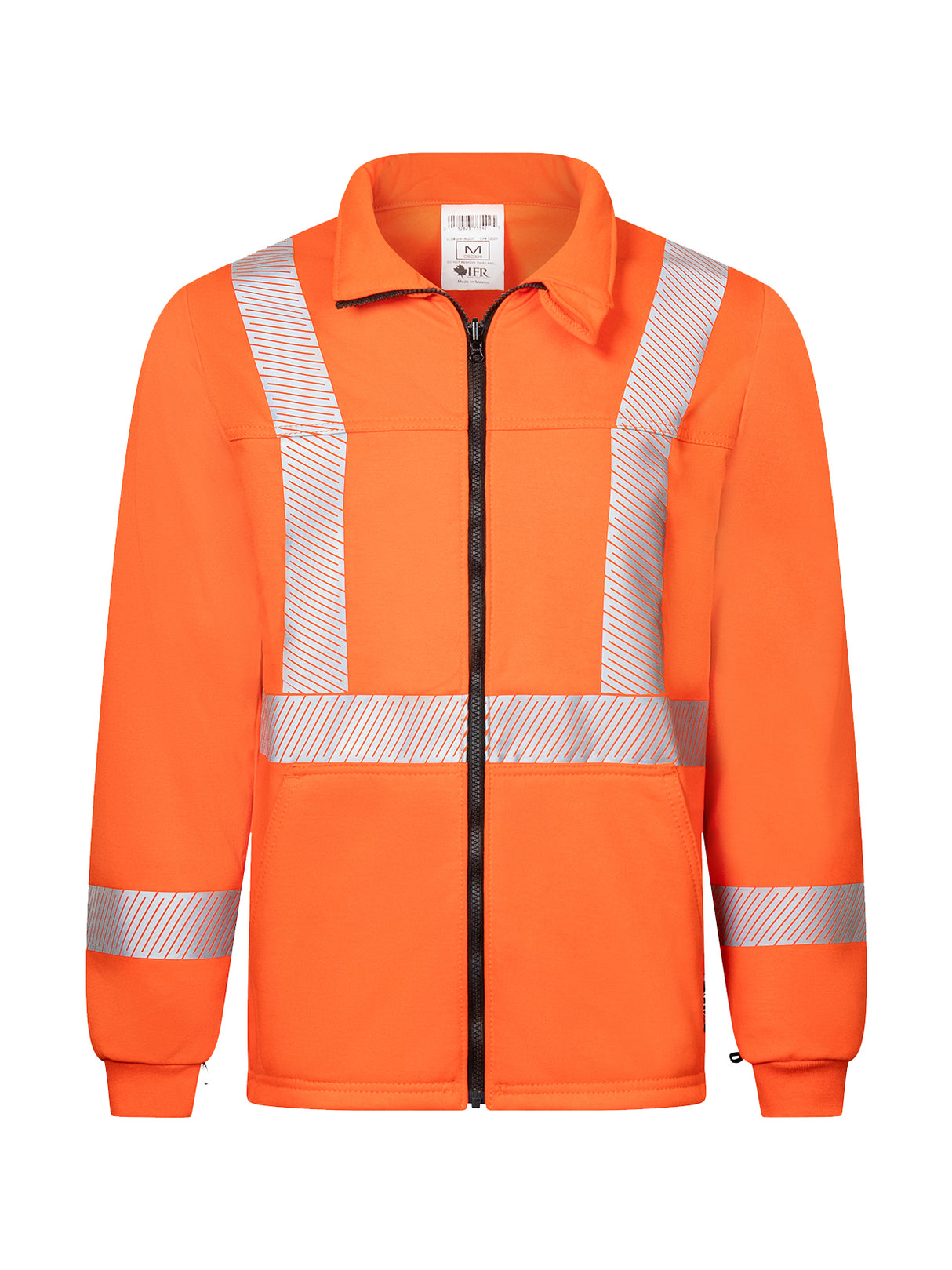 Segmented Striped Fleece Full Zip Jacket By IFR Workwear - Style OSO329