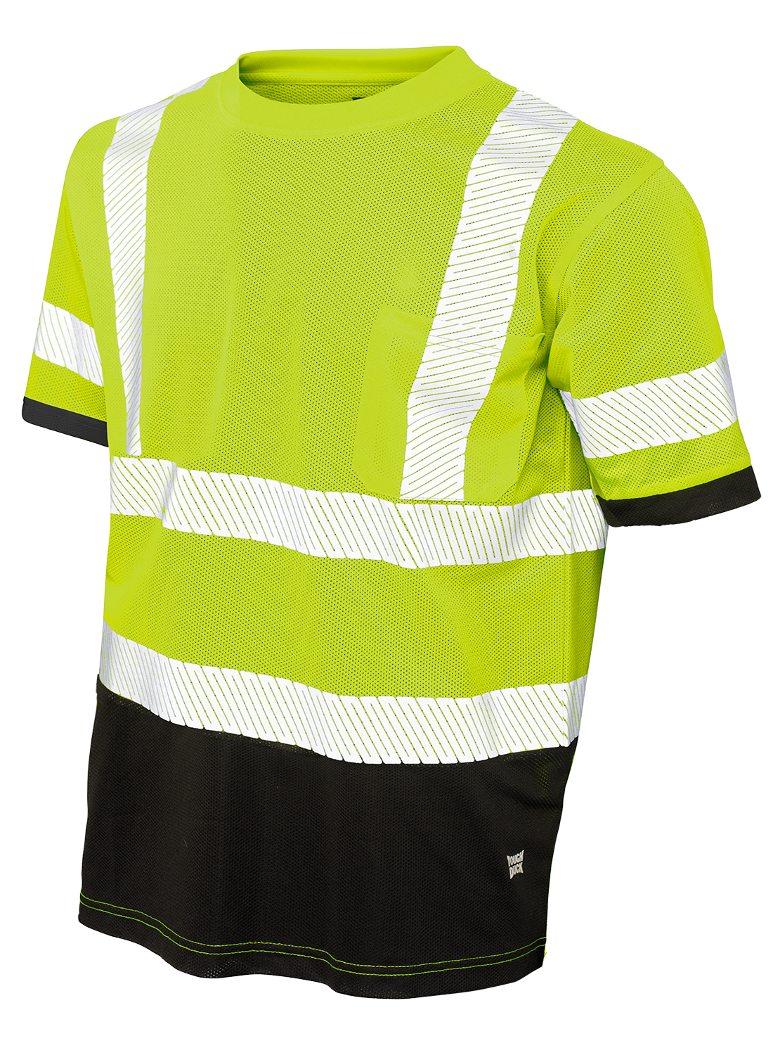 Hi-Vis Micro Mesh Short Sleeve Safety T-Shirt with Pocket By Tough Duck - Style ST071