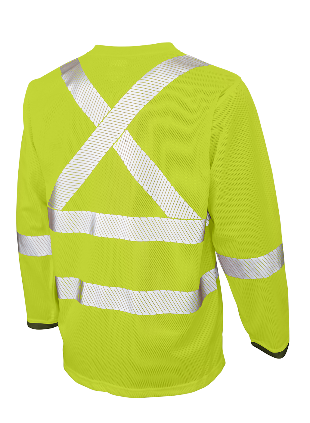 Hi-Vis Micro Mesh Long Sleeve Safety T-Shirt with Pocket By Tough Duck - Style ST081