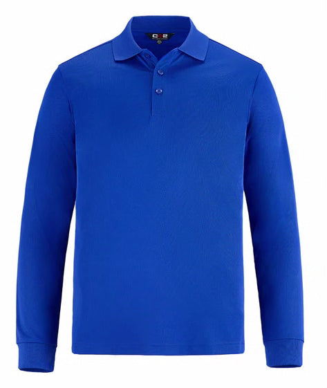 CX2 Birdie - Men's Long Sleeve Pique Mesh Polo Shirt, Style S05737