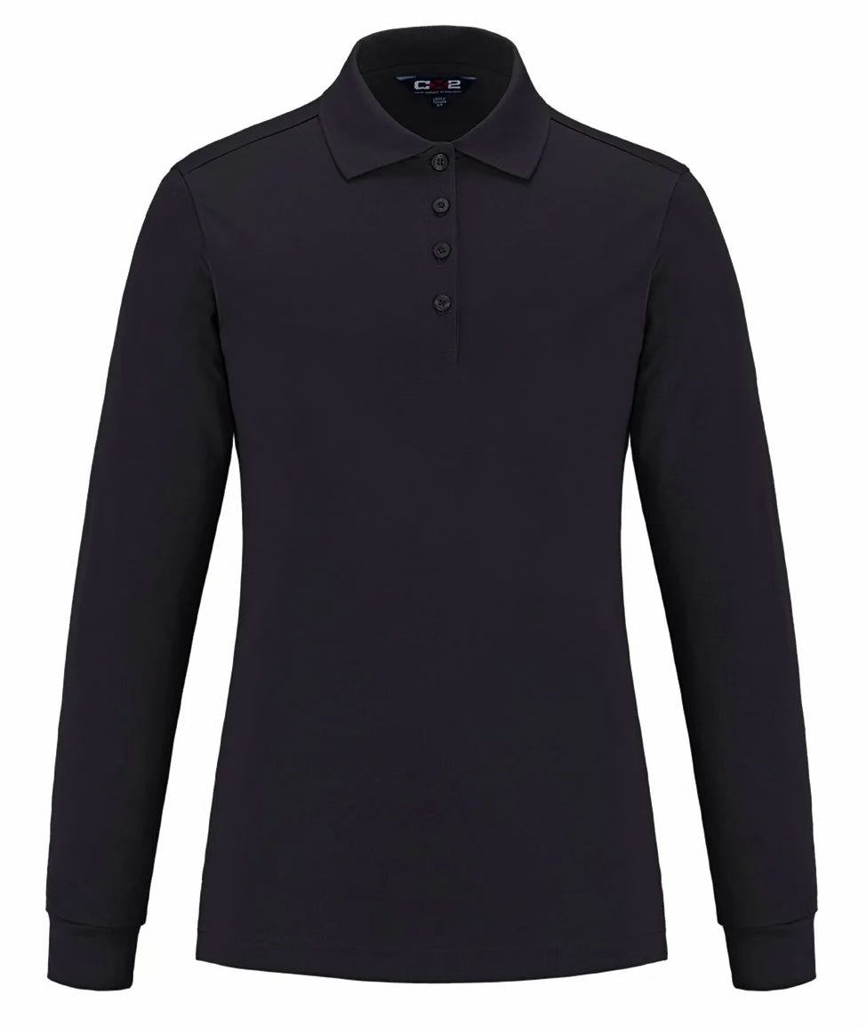 CX2 Birdie - Ladies Long Sleeve Pique Mesh Polo Shirt, Style S05738