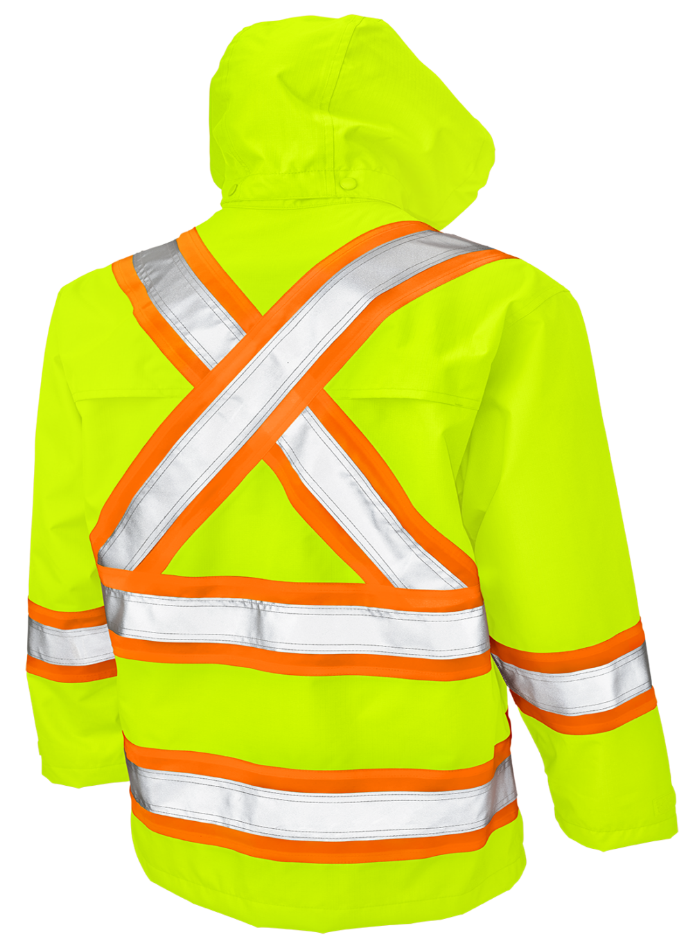 Hi-Vis Ripstop Safety Rain Jacket by Tough Duck - Style S372