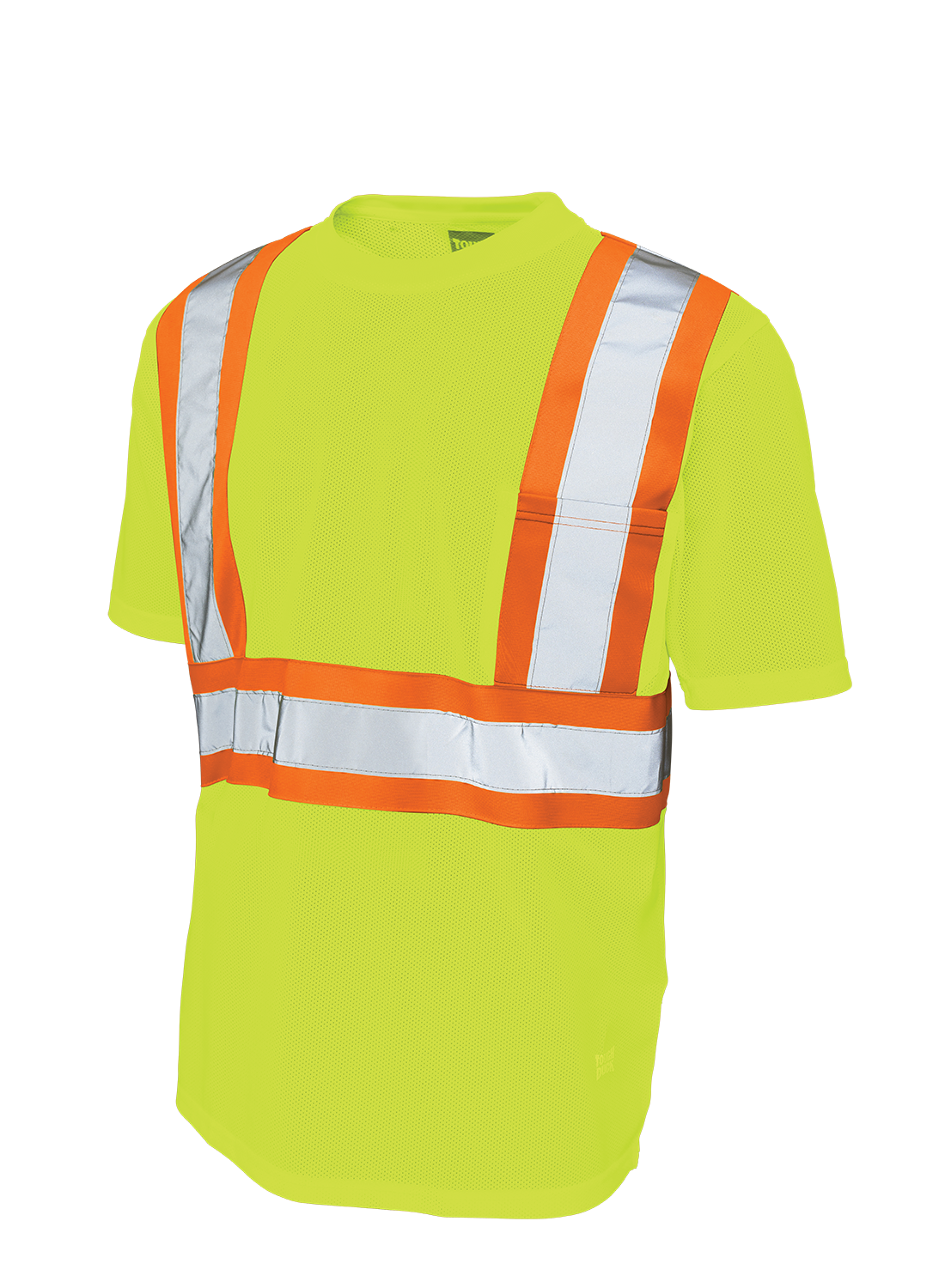 Hi-Vis Micro Mesh Short Sleeve Safety T-Shirt with Pocket By Tough Duck - Style S392