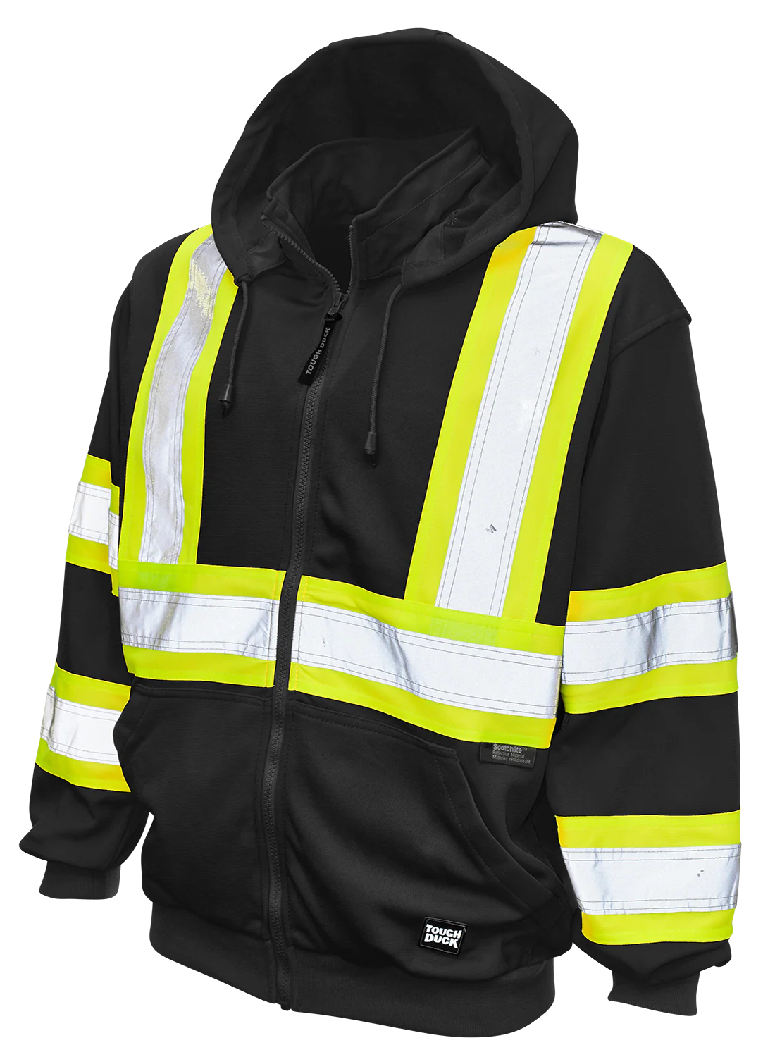 Full Zip Unlined Fleece Safety Hoodie by Tough Duck - Style S494