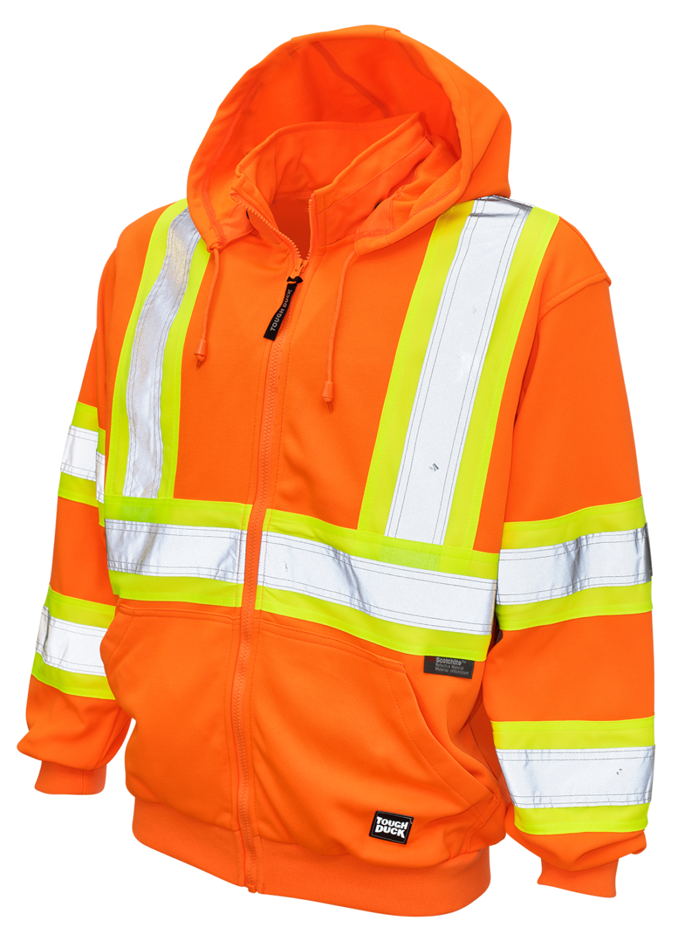 Full Zip Unlined Fleece Safety Hoodie by Tough Duck - Style S494