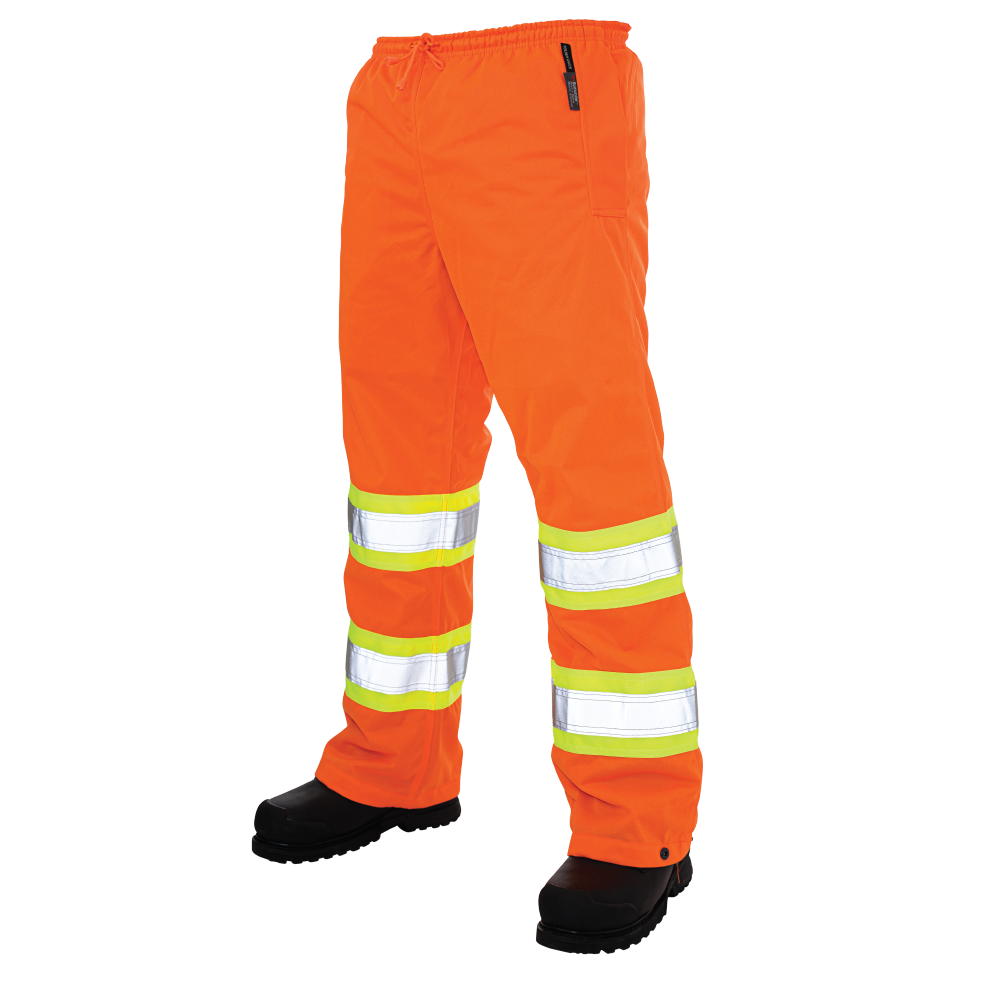 Orange Pull-On Tricot Safety Pant by Tough Duck - Style S603