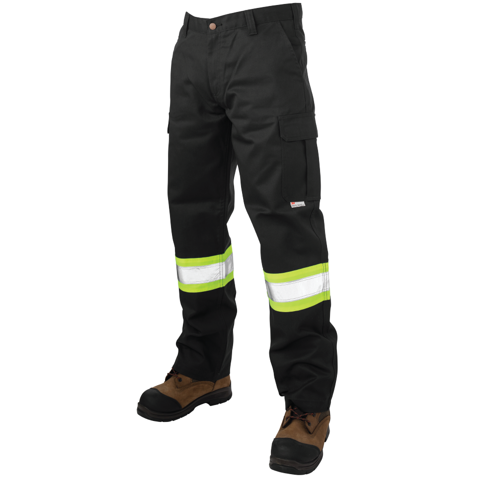 Hi-Vis Relaxed Fit Twill Safety Cargo Utility Pant by Tough Duck - Style S607