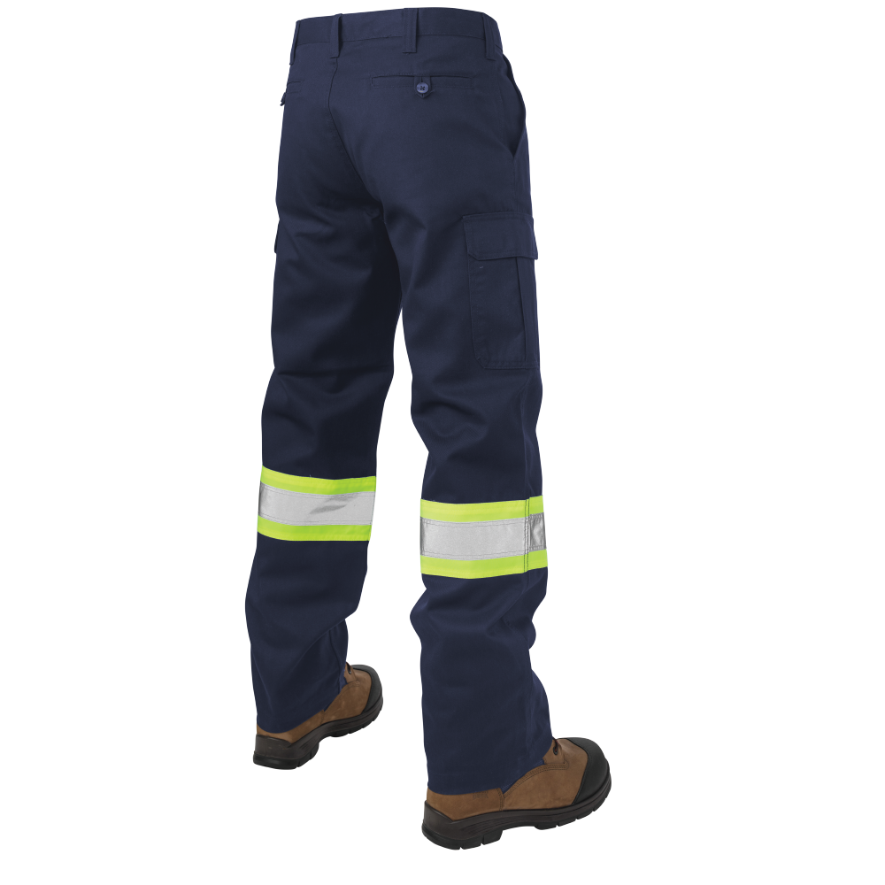 Hi-Vis Relaxed Fit Twill Safety Cargo Utility Pant by Tough Duck - Style S607