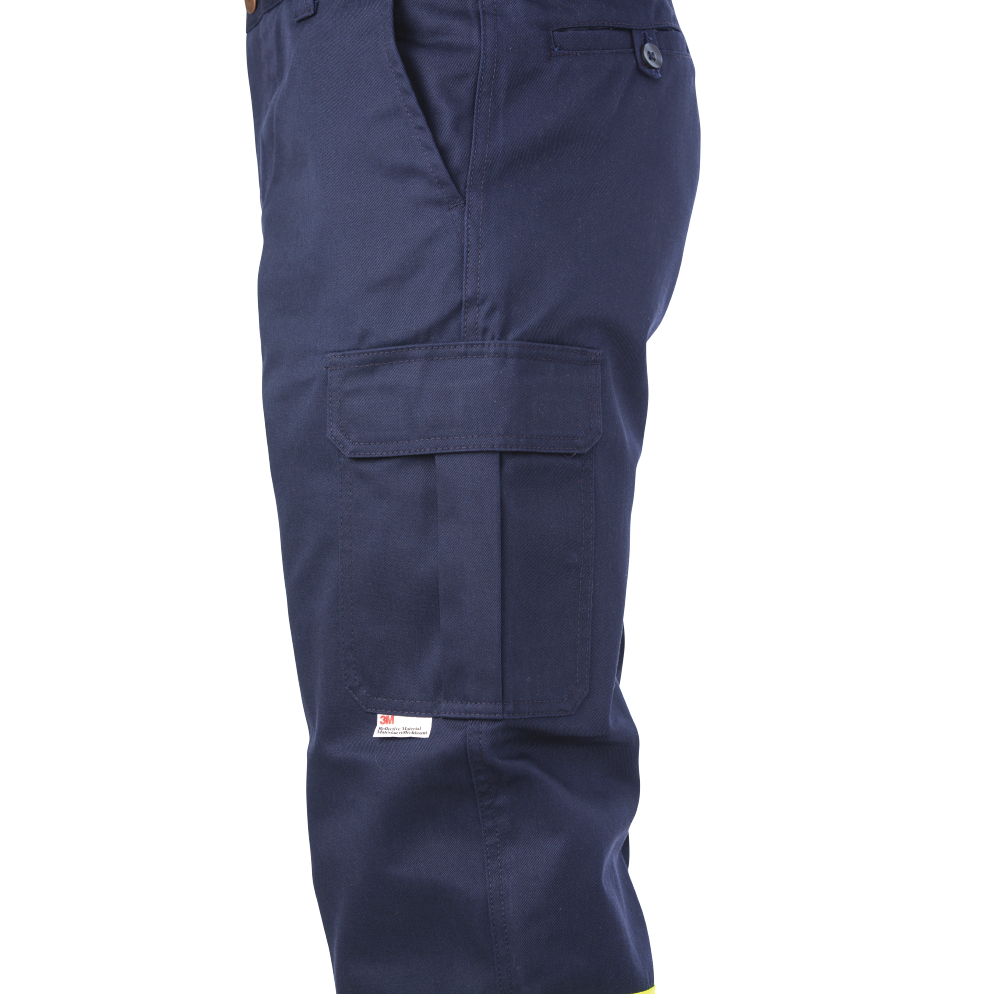 Hi-Vis Relaxed Fit Twill Safety Cargo Utility Pant by Tough Duck - Style S607