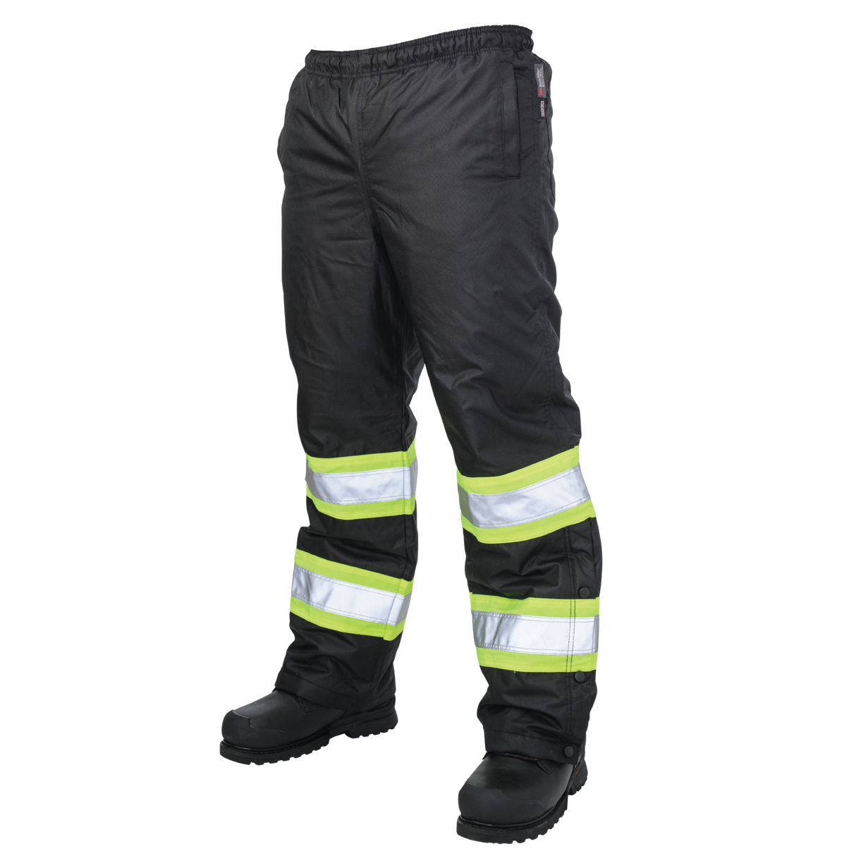 Black Pull-On Poly Oxford Insulated Safety Pant by Tough Duck - Style S614