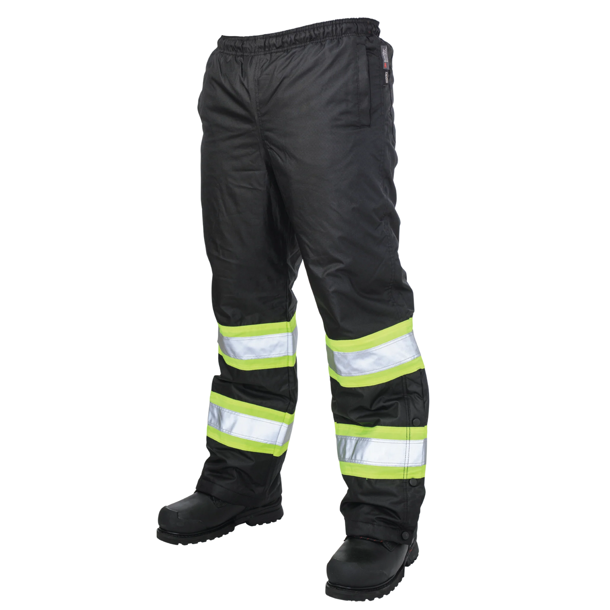 Black Pull-On Poly Oxford Insulated Safety Pant by Tough Duck - Style S614