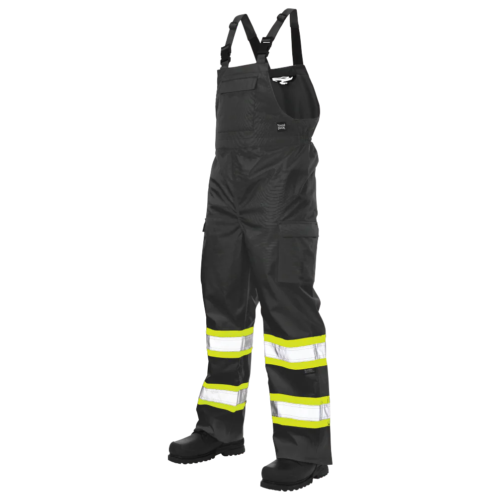 Ripstop Unlined Safety Rain Bib Overall by Tough Duck - Style SB04