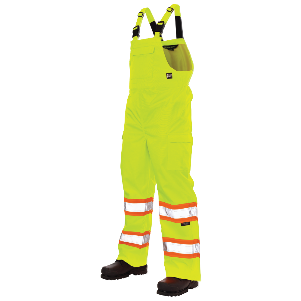 Ripstop Unlined Safety Rain Bib Overall by Tough Duck - Style SB04