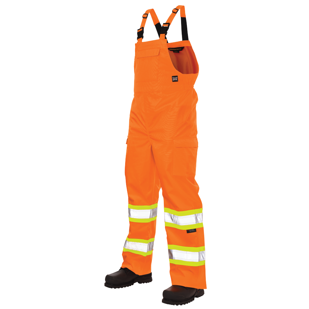 Ripstop Unlined Safety Rain Bib Overall by Tough Duck - Style SB04