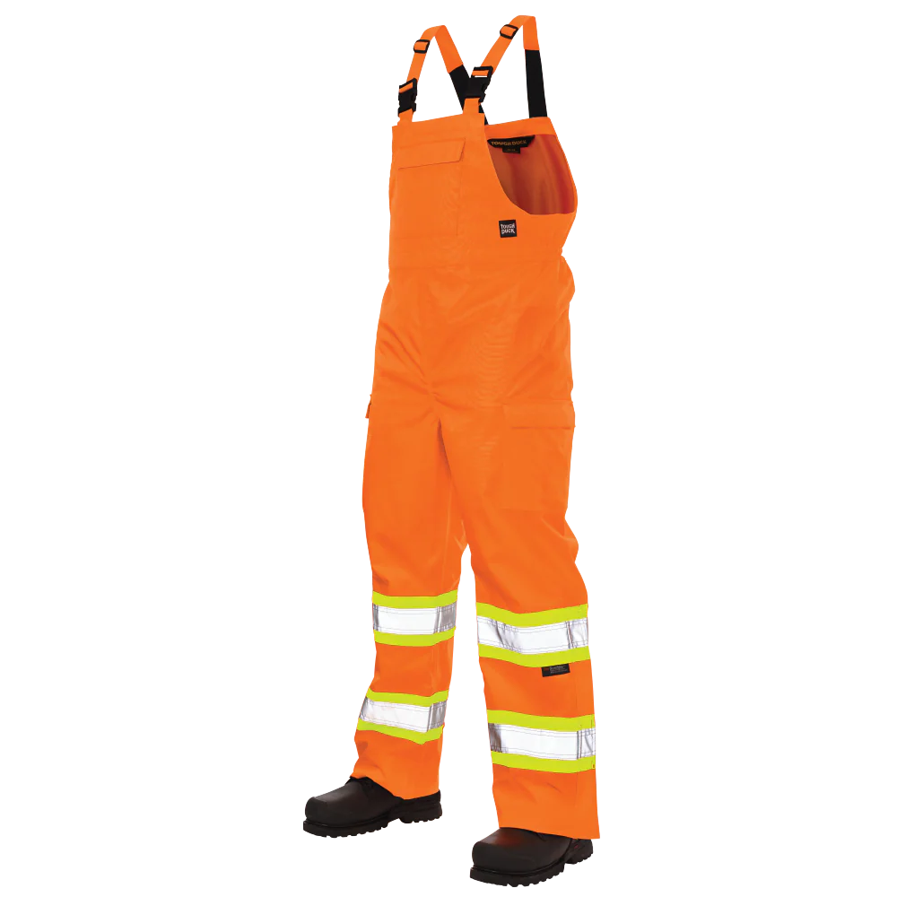 Ripstop Unlined Safety Rain Bib Overall by Tough Duck - Style SB04