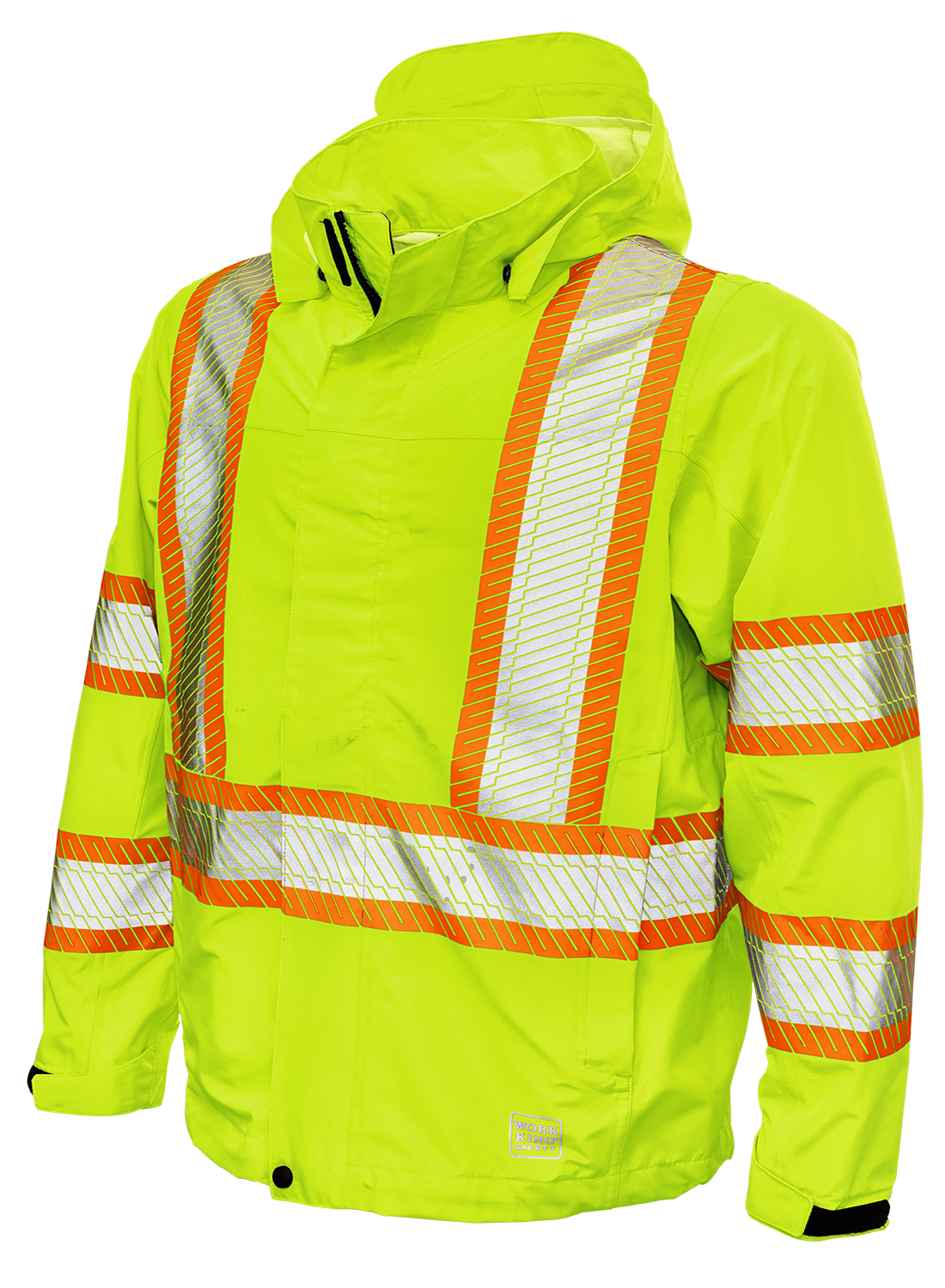 Hi-Vis Packable Ripstop Safety Rain Jacket by Tough Duck - Style SJ05