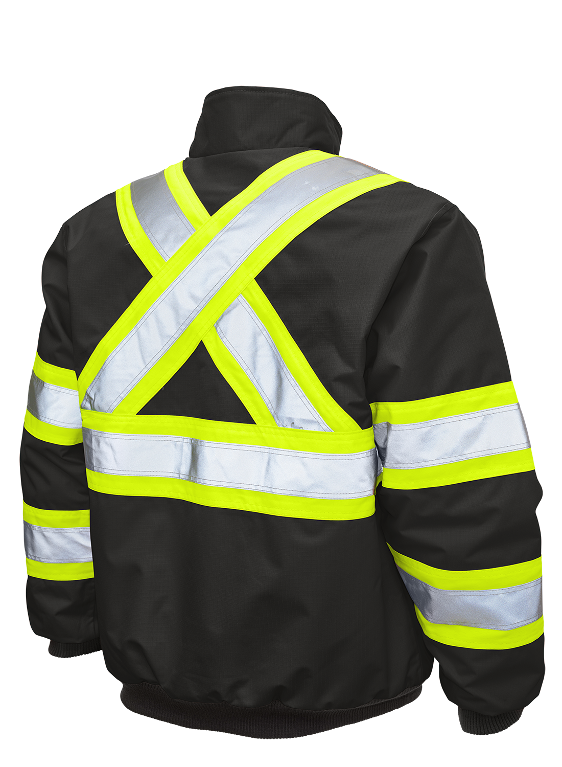 Ripstop Sherpa Lined Safety Bomber by Tough Duck - Style SJ26