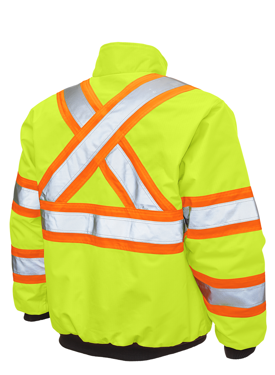 Ripstop Sherpa Lined Safety Bomber by Tough Duck - Style SJ26