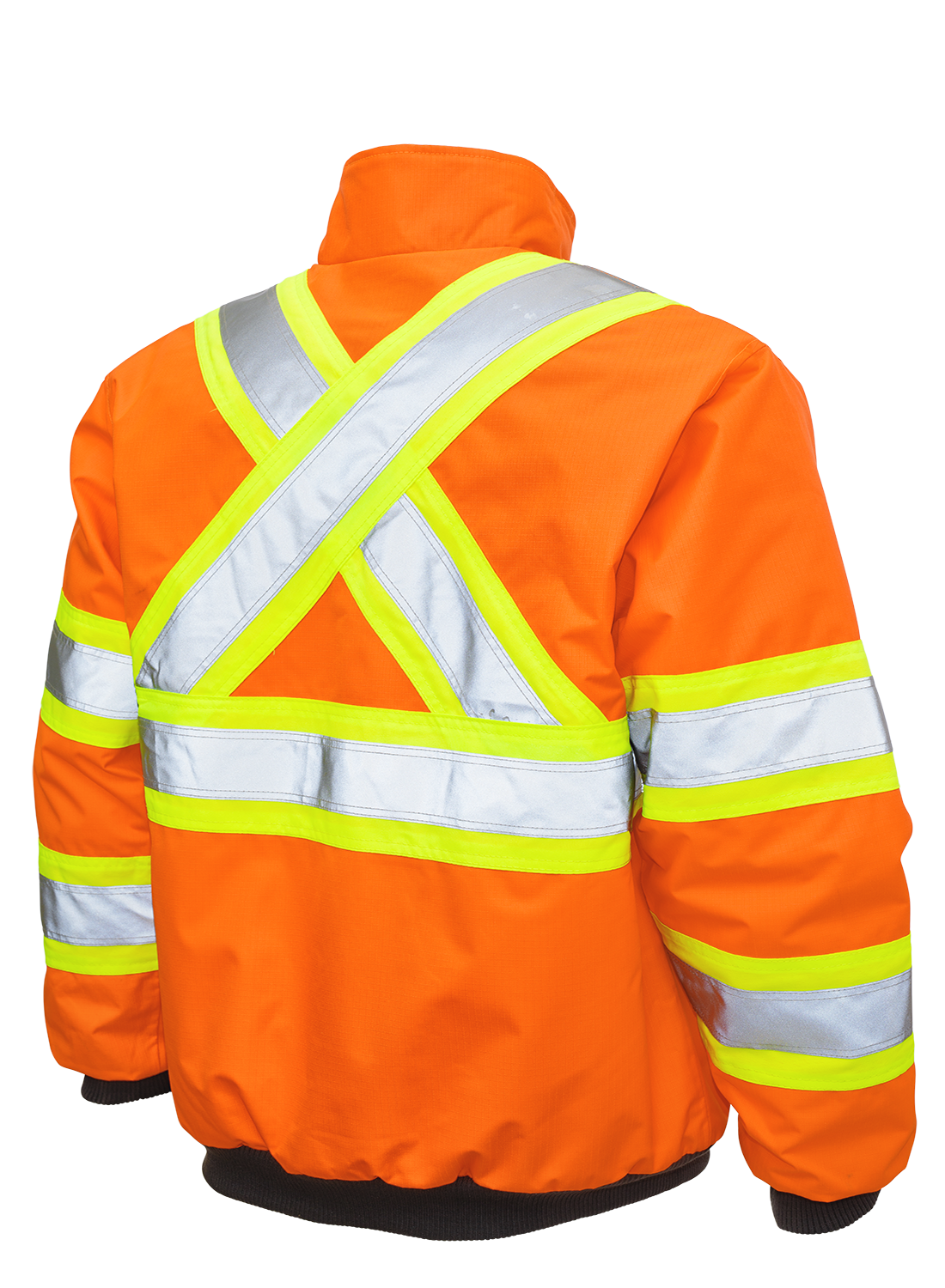 Ripstop Sherpa Lined Safety Bomber by Tough Duck - Style SJ26