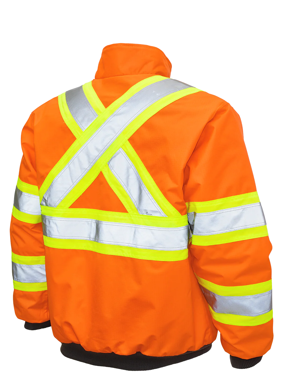 Ripstop Sherpa Lined Safety Bomber by Tough Duck - Style SJ26