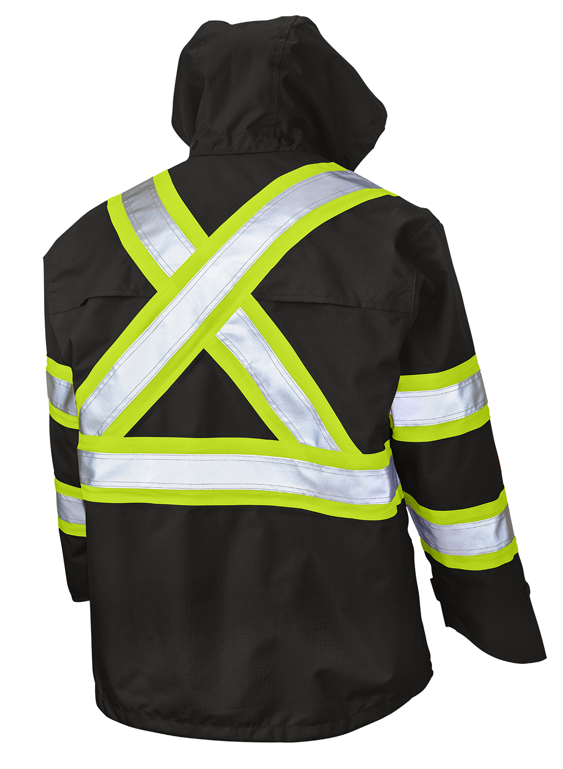 Premium Ripstop Safety Rain Jacket by Tough Duck - Style SJ35