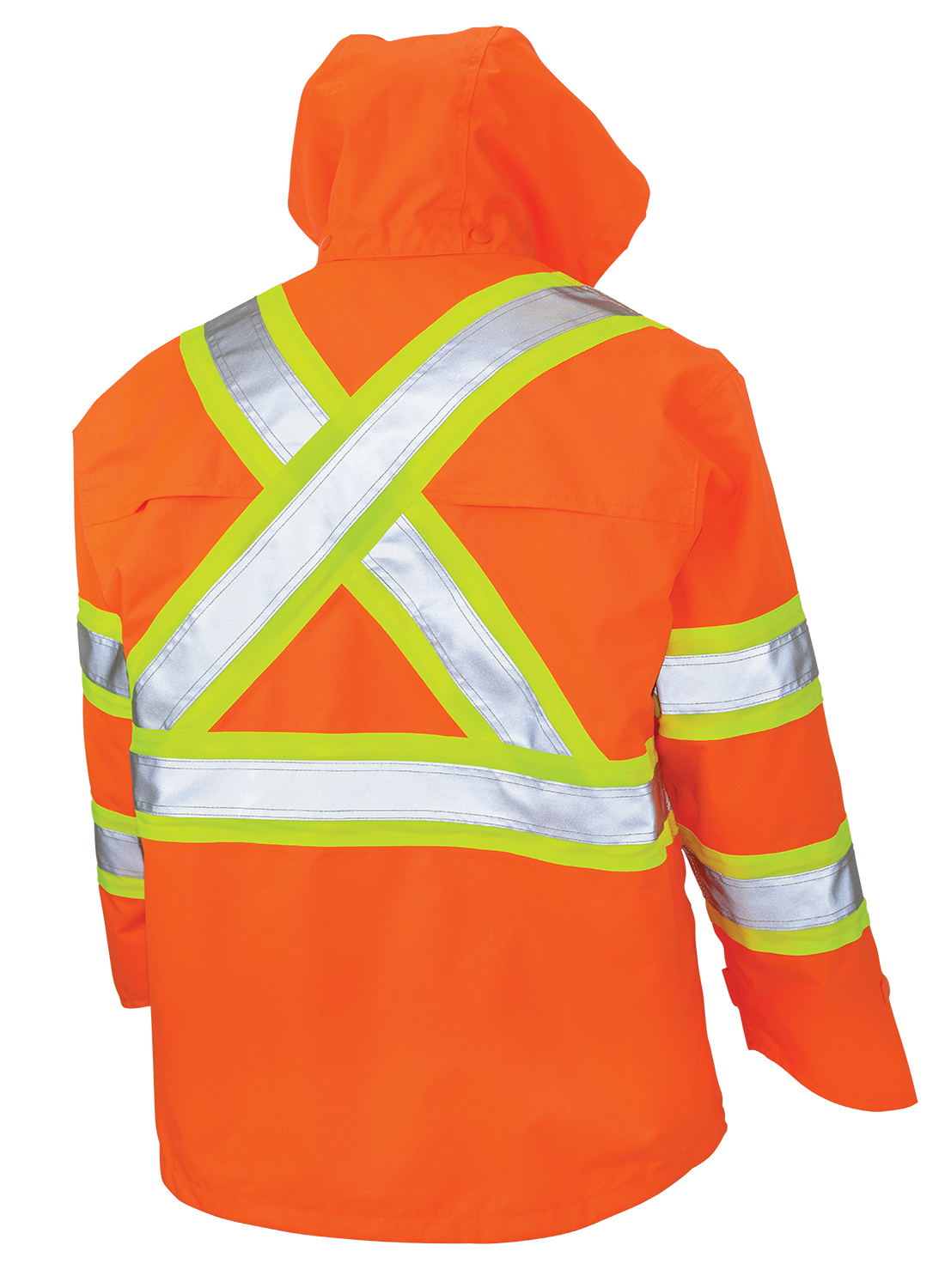 Premium Ripstop Safety Rain Jacket by Tough Duck - Style SJ35