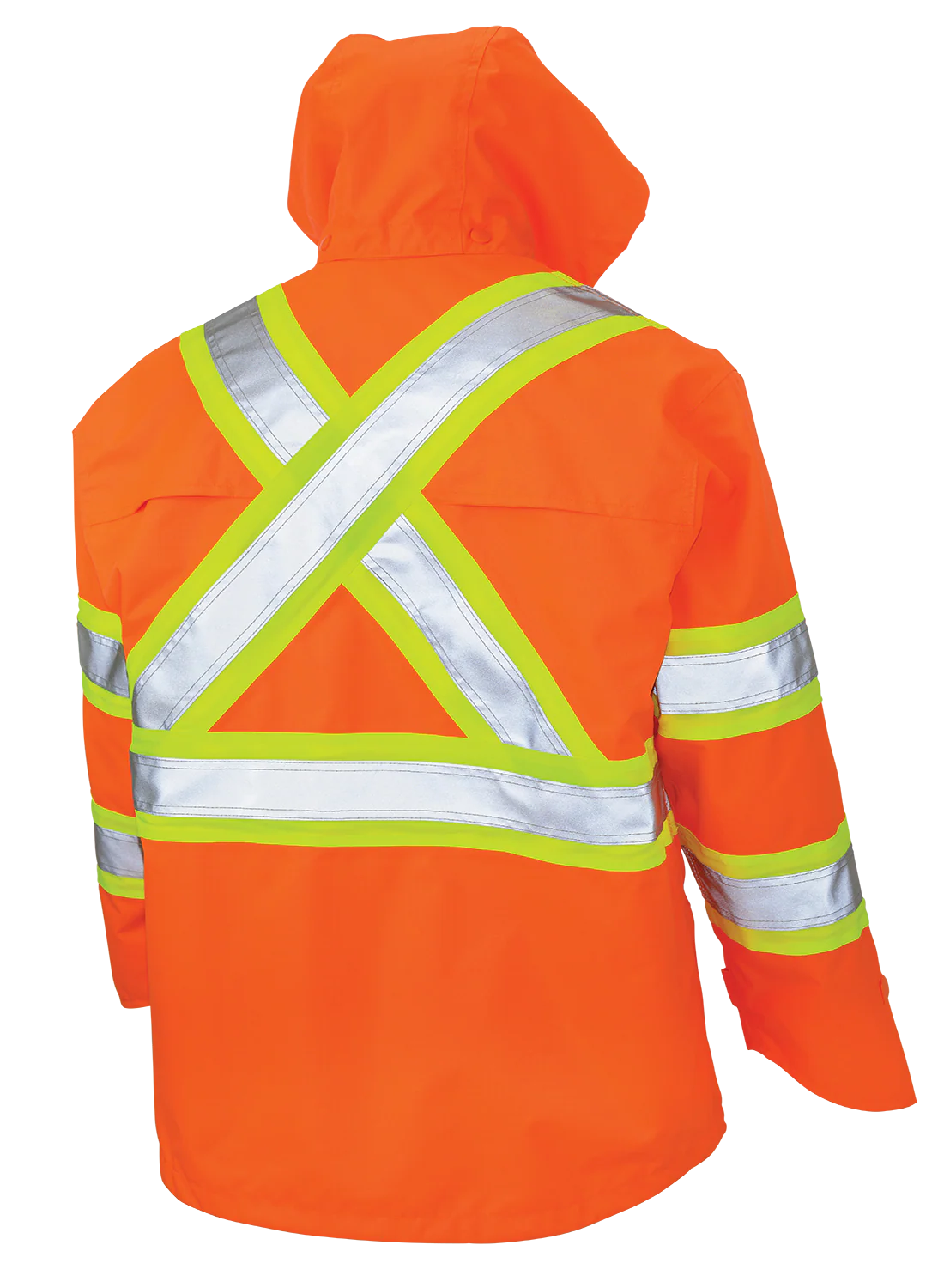 Premium Ripstop Safety Rain Jacket by Tough Duck - Style SJ35