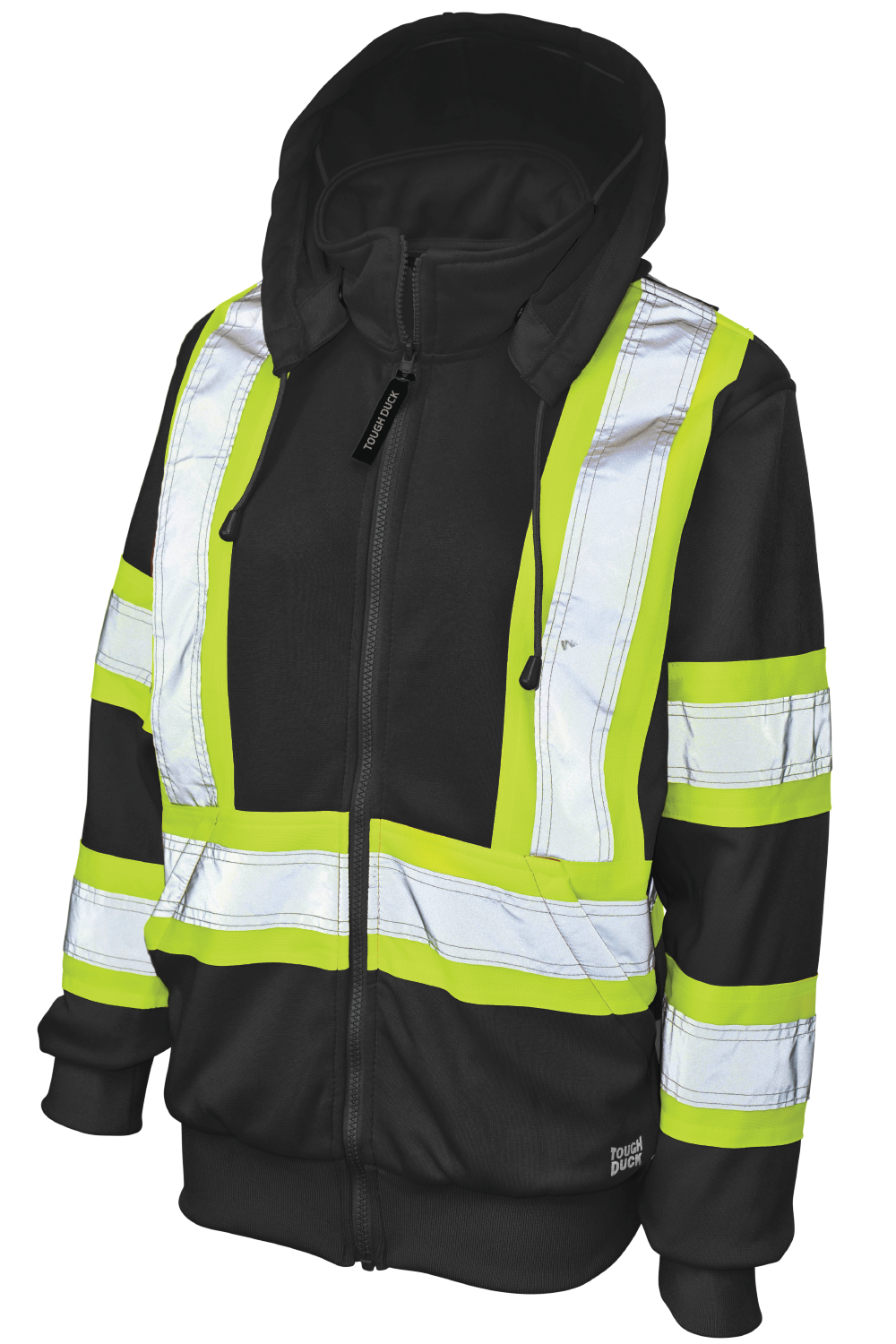 Women's Full Zip Unlined Fleece Safety Hoodie by Tough Duck - Style SJ42