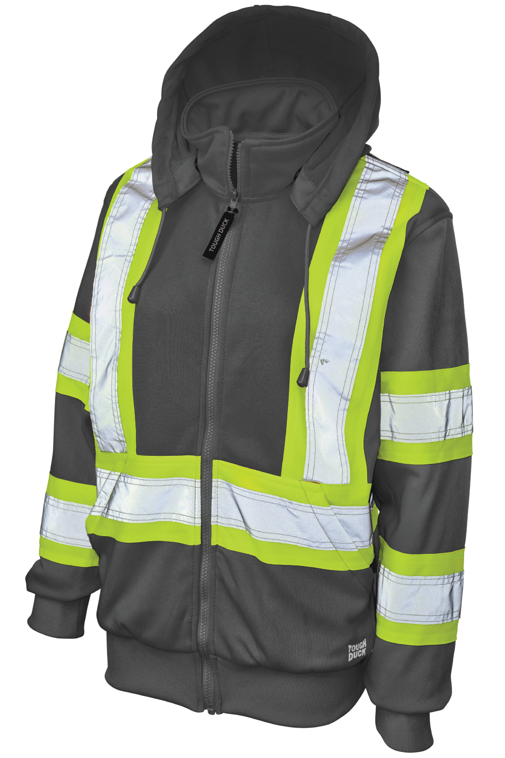 Women's Full Zip Unlined Fleece Safety Hoodie by Tough Duck - Style SJ42