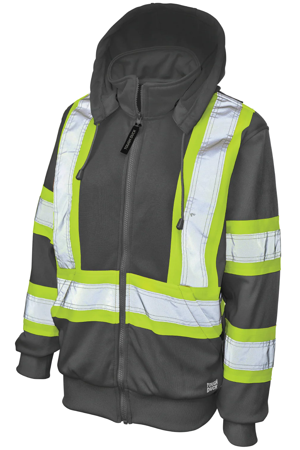 Women's Full Zip Unlined Fleece Safety Hoodie by Tough Duck - Style SJ42