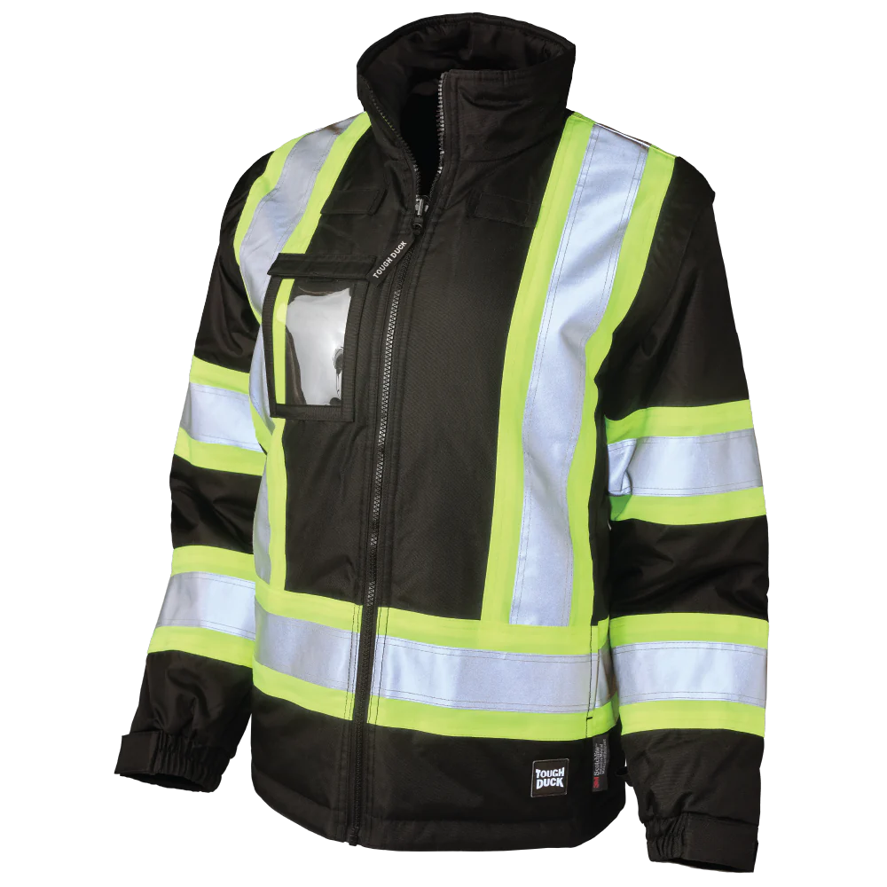 Women's Poly Oxford 5-In-1 Safety Jacket by Tough Duck - Style SJ46
