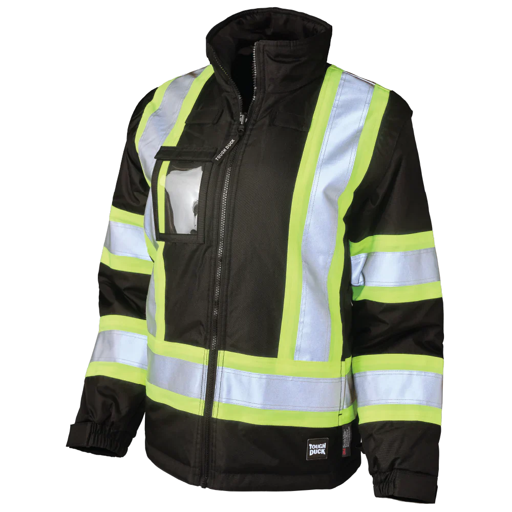 Women's Poly Oxford 5-In-1 Safety Jacket by Tough Duck - Style SJ46