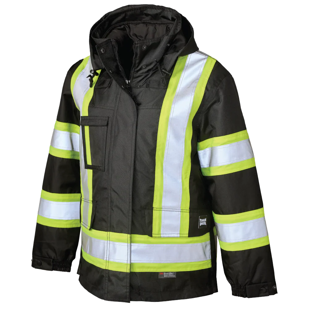 Women's Poly Oxford 5-In-1 Safety Jacket by Tough Duck - Style SJ46