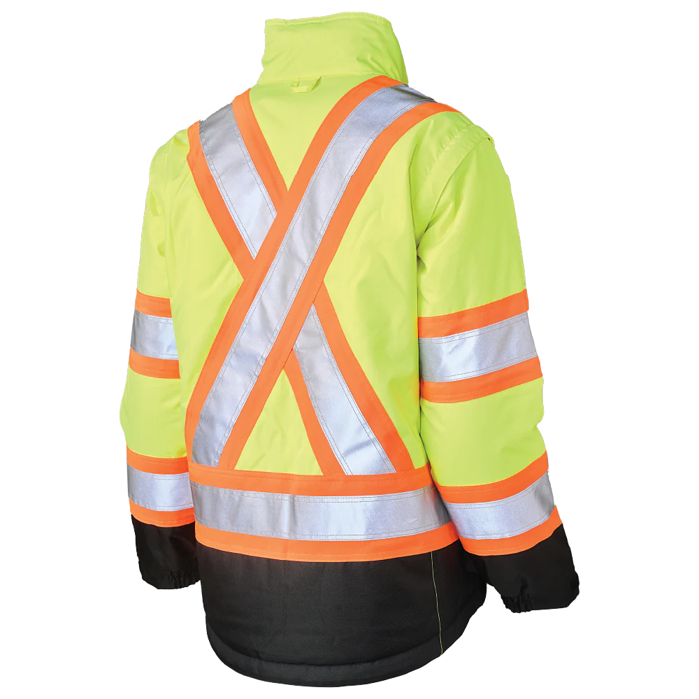 Women's Poly Oxford 5-In-1 Safety Jacket by Tough Duck - Style SJ46