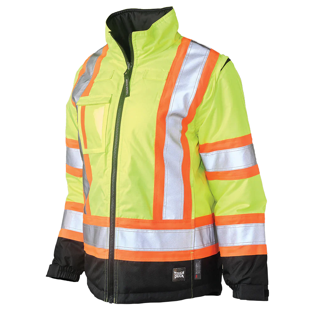 Women's Poly Oxford 5-In-1 Safety Jacket by Tough Duck - Style SJ46
