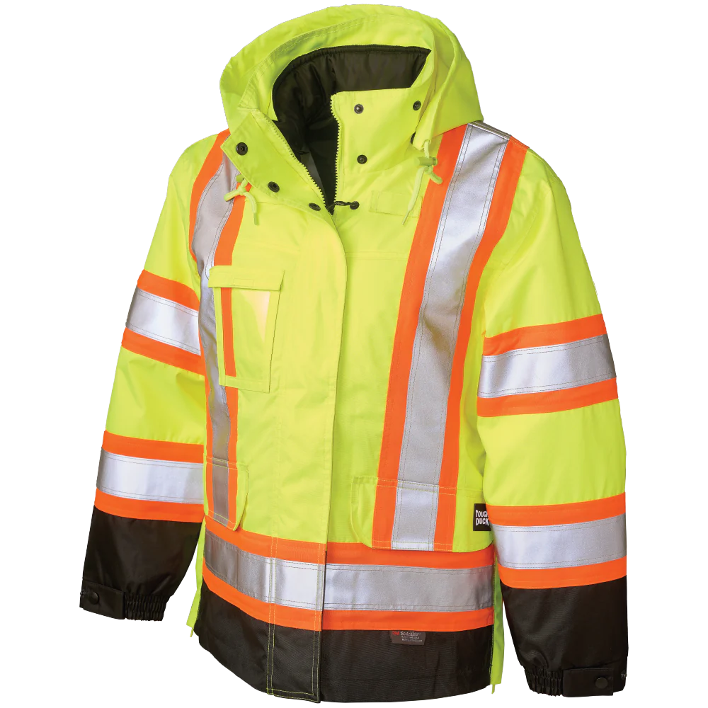 Women's Poly Oxford 5-In-1 Safety Jacket by Tough Duck - Style SJ46