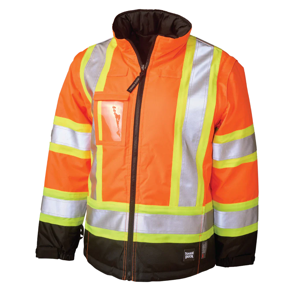 Women's Poly Oxford 5-In-1 Safety Jacket by Tough Duck - Style SJ46