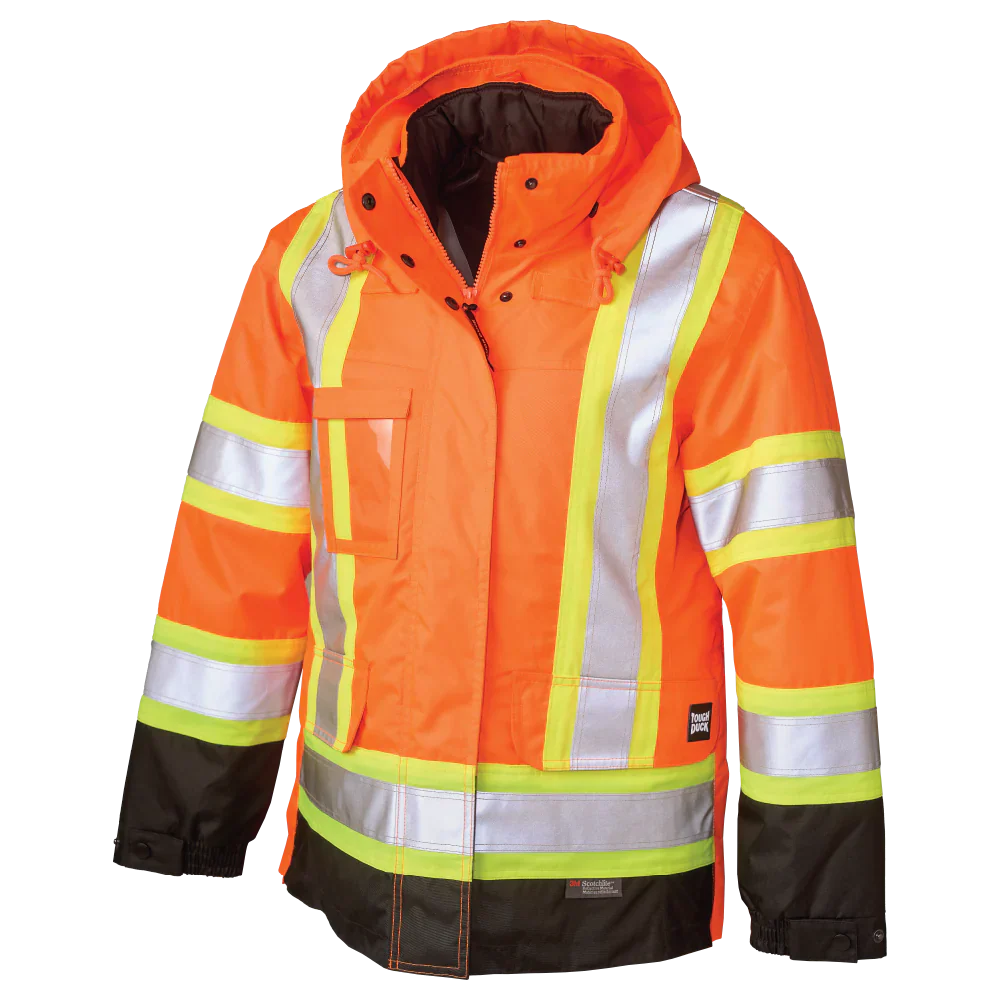 Women's Poly Oxford 5-In-1 Safety Jacket by Tough Duck - Style SJ46