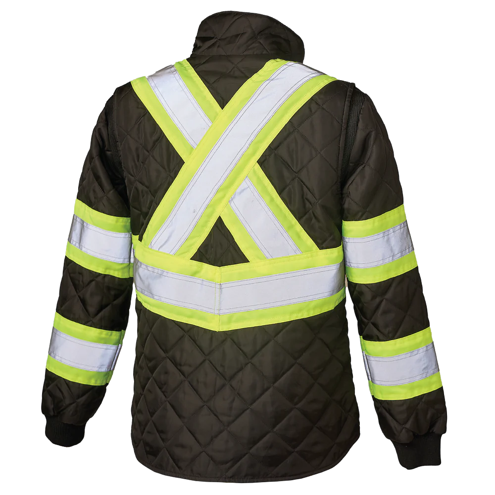 Women's Quilted Safety Freezer Jacket by Tough Duck - Style SJ47