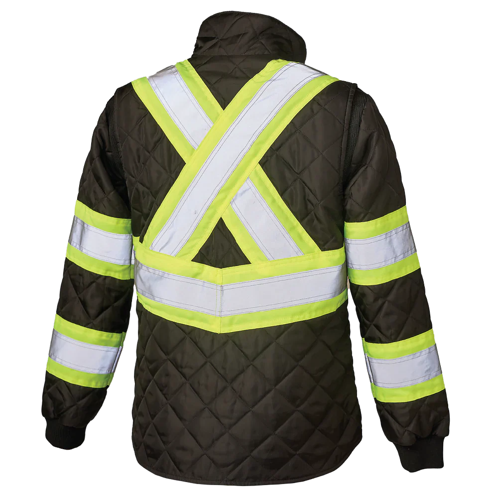 Women's Quilted Safety Freezer Jacket by Tough Duck - Style SJ47