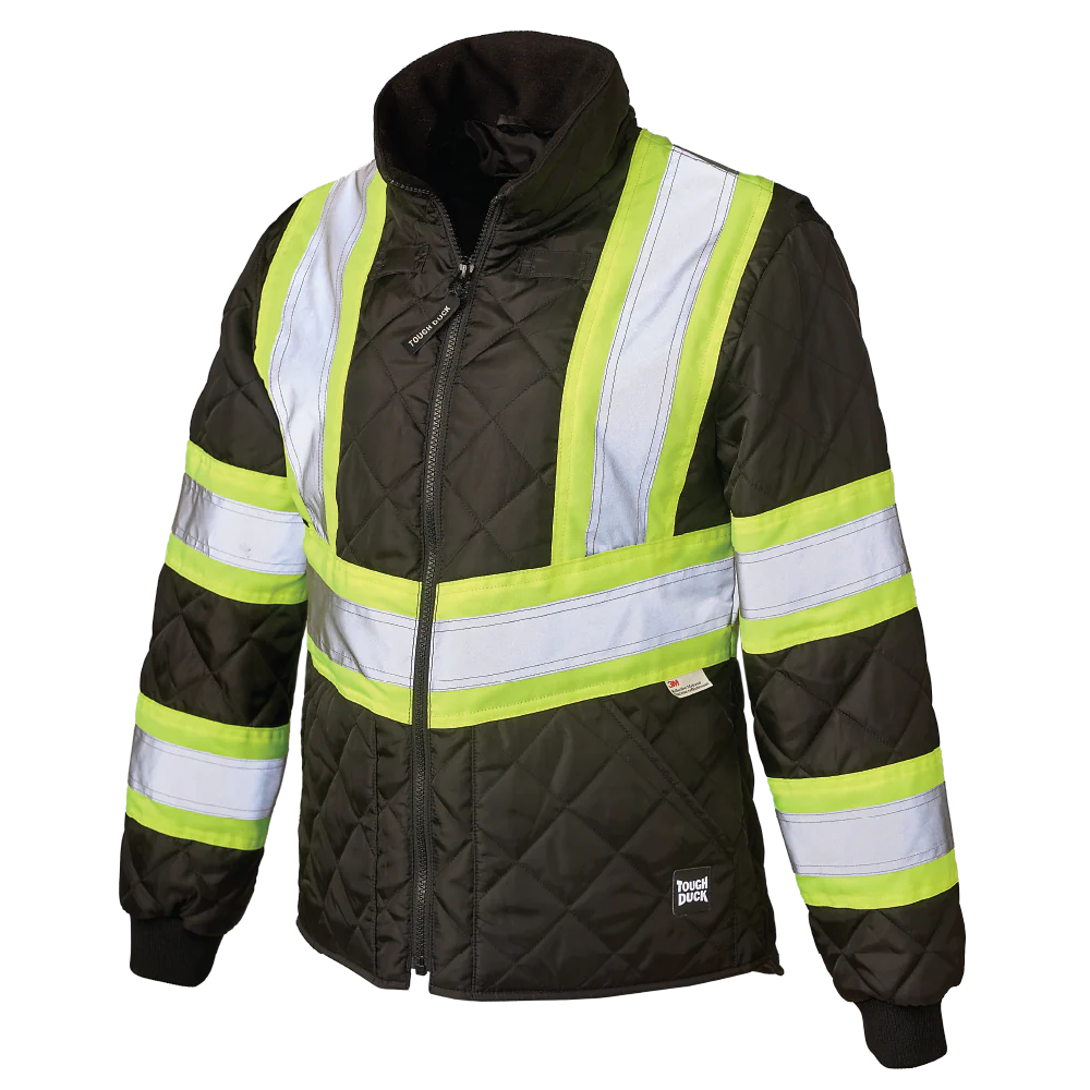 Women's Quilted Safety Freezer Jacket by Tough Duck - Style SJ47