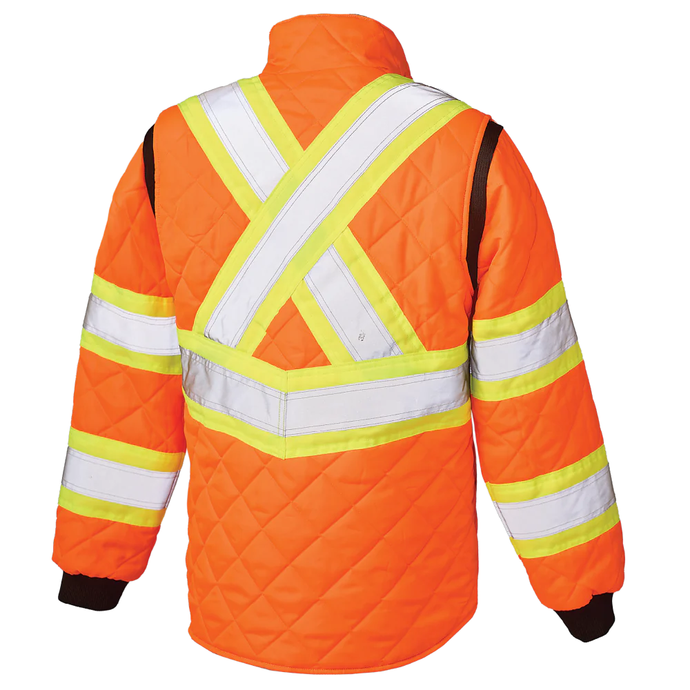 Women's Quilted Safety Freezer Jacket by Tough Duck - Style SJ47