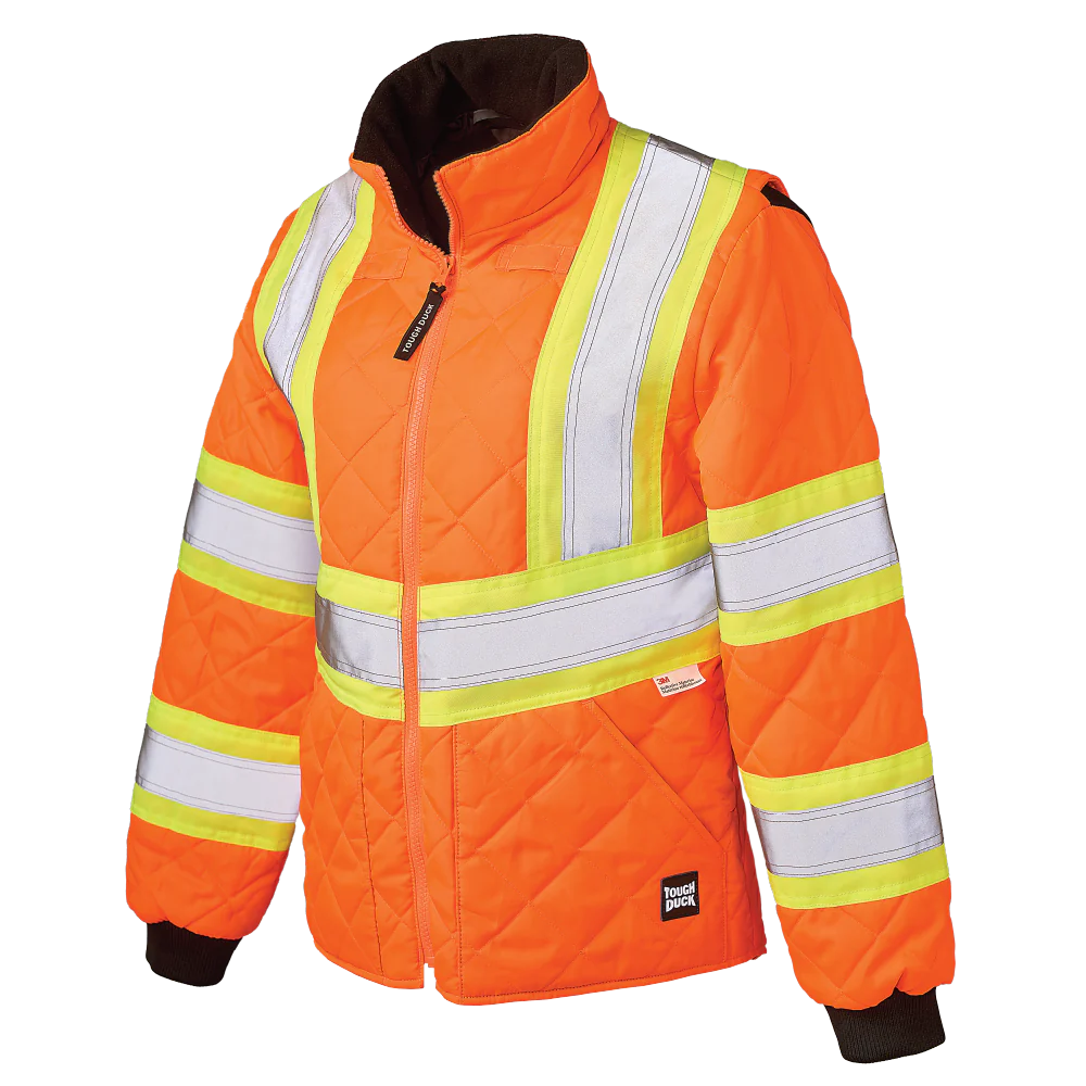 Women's Quilted Safety Freezer Jacket by Tough Duck - Style SJ47