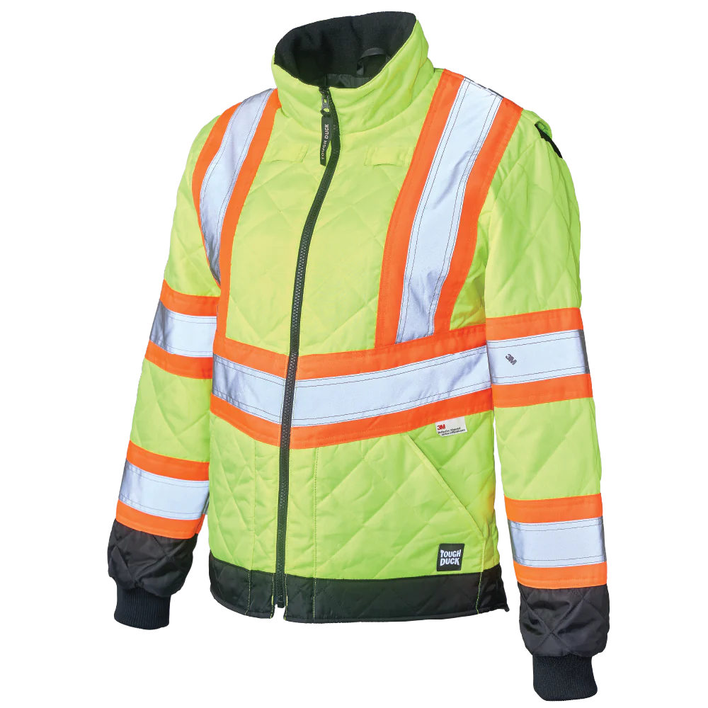 Women's Quilted Safety Freezer Jacket by Tough Duck - Style SJ47